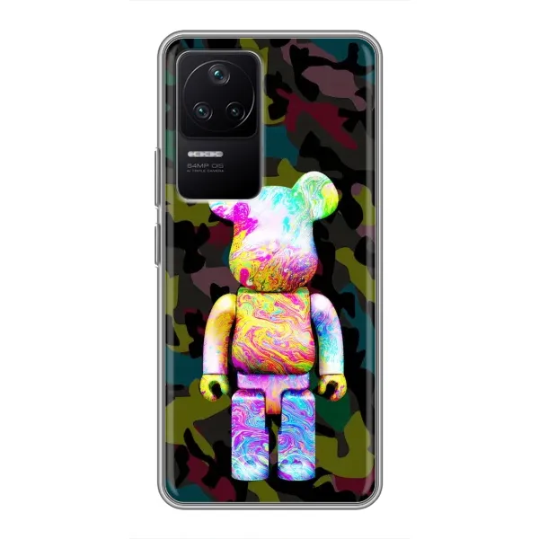 Чохол з принтом «Яскравий Bearbrick» для Xiaomi POCO F4 (5G)
