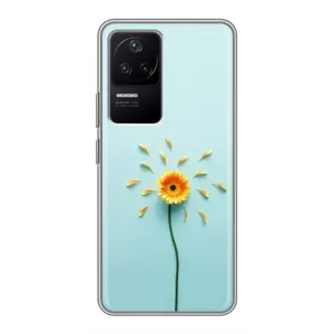 Чохли з квітами для Xiaomi POCO F4 (5G) (VPrint) (Жовта квітка)