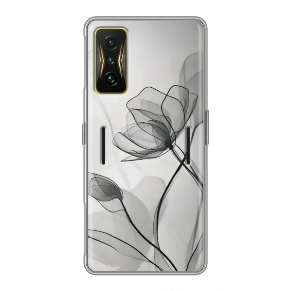 Чохол з принтом «Чорні квіти» для Xiaomi POCO F4 GT