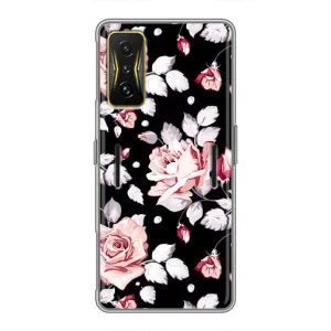 Чохли з квітами для Xiaomi POCO F4 GT (VPrint) (Квіти на чорному)