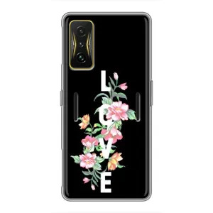 Чехлы для любимой на Сяомі POCO F4 GT (VPrint) (Квіти LOVE)