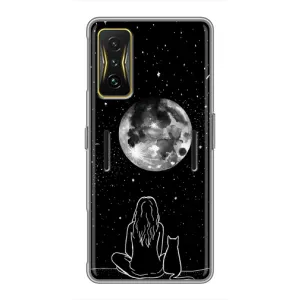 Чохол з малюнком кіт на Xiaomi POCO F4 GT (Дівчина з котом)