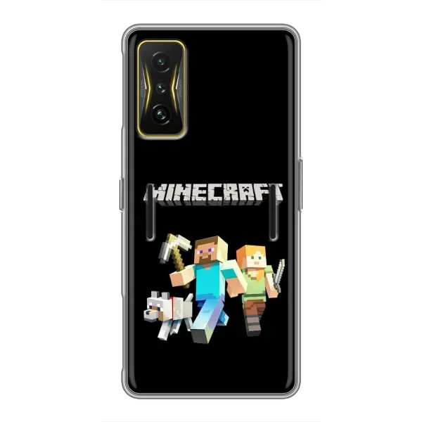 Чехол с принтом «герои Minecraft» для Xiaomi POCO F4 GT