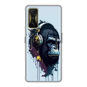 Чохол з Мавпами Xiaomi POCO F4 GT - (AlphaPrint) (Горила в навушниках)