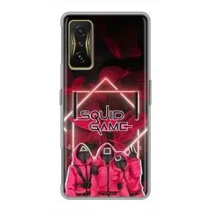 Чохол Гра в кальмара для Xiaomi POCO F4 GT (Охоронці Гра кальмара)