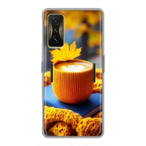 Чохол з унікальним дизайном 'Осінь з кавою' для Xiaomi POCO F4 GT (Кава на жовтому пледі)