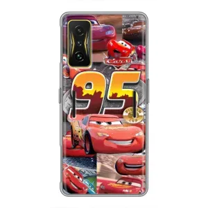 Силіконовий чохол Маквін для Xiaomi POCO F4 GT (Колаж Блискавка Маквін)