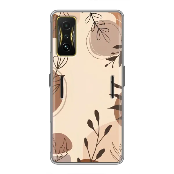 Чохол з принтом «Коричневі квіти» для Xiaomi POCO F4 GT