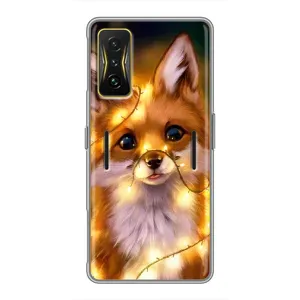 Чохли з картинкою Лисичка для Xiaomi POCO F4 GT (VPrint) (Лисичка в гірляндах)