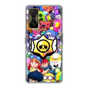 Чехол для Xiaomi POCO F4 GT Бравл Старс (VPrint) (Лого Brawl Stars)