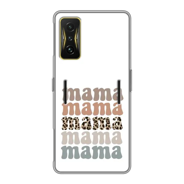 Чохол з принтом «Текстовий колаж мама» для Xiaomi POCO F4 GT