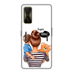 Чохол з друком для Xiaomi POCO F4 GT - (Мама з дитинкою) (AlphaPrint) (Мама з синочком)