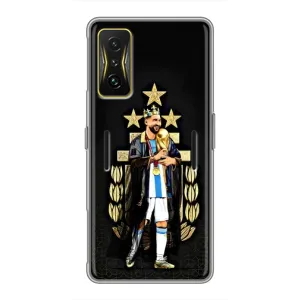 Чехлы для Xiaomi POCO F4 GT (Leo чемпион) (AlphaPrint) (Месси Король)