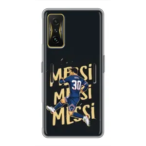Чехлы для Xiaomi POCO F4 GT (Leo чемпион) (AlphaPrint) (Messi ПСЖ)