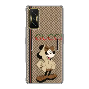 Чехлы ГУЧЧИ для Поко Ф4 GT (AlphaPrint) (Mickey GUCCI)