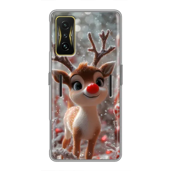Чехол с принтом «Олень с носом» для Xiaomi POCO F4 GT Чехол с принтом «Олень с носом» для Xiaomi POCO F4 GT