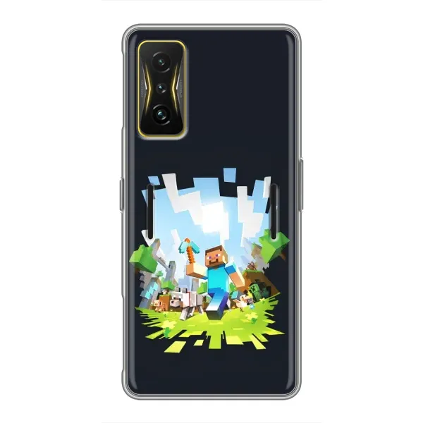 Чехол с принтом «персонажи Minecraft» для Xiaomi POCO F4 GT