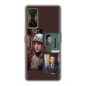 Чохол для Xiaomi POCO F4 GT (AlphaPrint - с принтом Зеленського) (Президент)