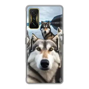 Чохол з Хаскі Xiaomi POCO F4 GT - (AlphaPrint) (Селфі Хаскі)