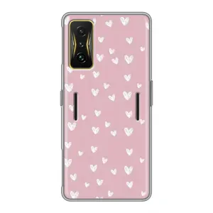 Чохол з розовим принтом для Xiaomi POCO F4 GT (Сердечки на рожевому)