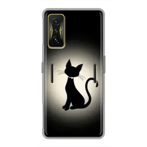 Чохол з принтом для Xiaomi POCO F4 GT (AlphaPrint) Модні коти (Силует котика)