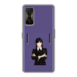 Чохли Венсдей на Xiaomi POCO F4 GT Уенсдей (AlphaPrint) (Венздей у чорному)