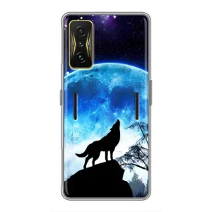 Захисні чохли для Сяомі POCO F4 GT (AlphaPrint) (ХІТ продаж) ВОВК (Вовк на місяць)