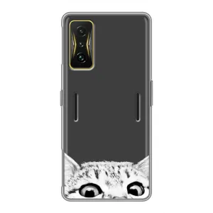 Чохол на Сяомі POCO F4 GT з Котиками (VPrint) (Виглядає котик)