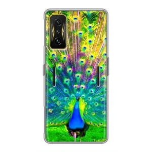 Чохол з пташками на Xiaomi POCO F4 GT (VPrint) (Яскравий Павлин)