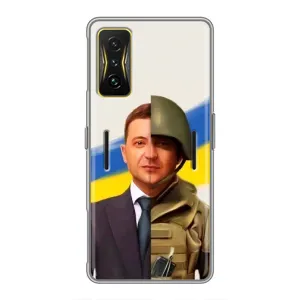 Чохол для Xiaomi POCO F4 GT (AlphaPrint - с принтом Зеленського) (Зеленский солдат)