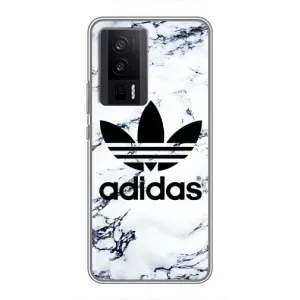 Чохли Адидас для Xiaomi POCO F5 Pro (AlphaPrint) (Адідас на мраморі)