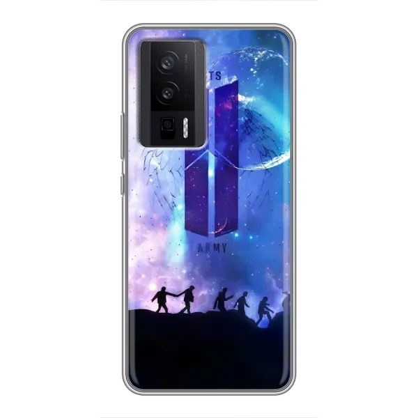 Чехол с принтом «Army BTS» для Xiaomi POCO F5 Pro Чехол с принтом «Army BTS» для Xiaomi POCO F5 Pro