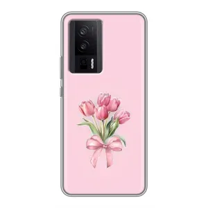 Чохол з розовим принтом для Xiaomi POCO F5 Pro (Букет квітів)