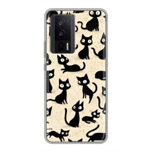 Чохол з малюнком кіт на Xiaomi POCO F5 Pro (Чорні коти)