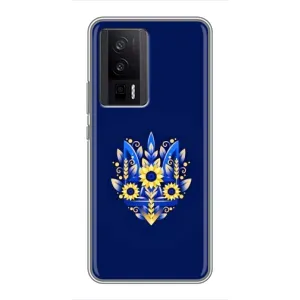Чохли для Xiaomi POCO F5 Pro Укр. Символіка (AlphaPrint) (Квітковий Герб)