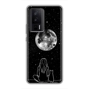 Чохол з малюнком кіт на Xiaomi POCO F5 Pro (Дівчина з котом)