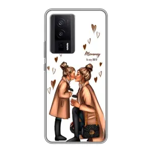 Чехол с печатью для Xiaomi POCO F5 Pro - (Мама с ребенком) (AlphaPrint) (Дочка и мама)
