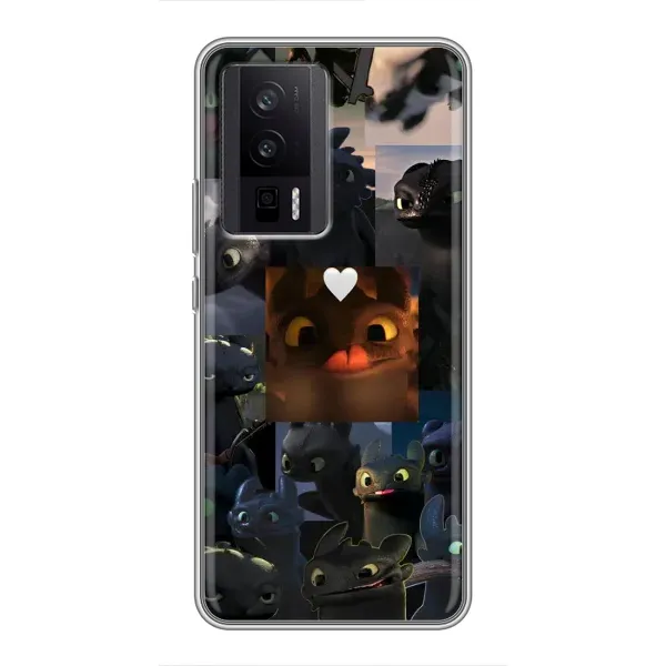 Чехол с принтом «Дракон коллаж» для Xiaomi POCO F5 Pro Чехол с принтом «Дракон коллаж» для Xiaomi POCO F5 Pro