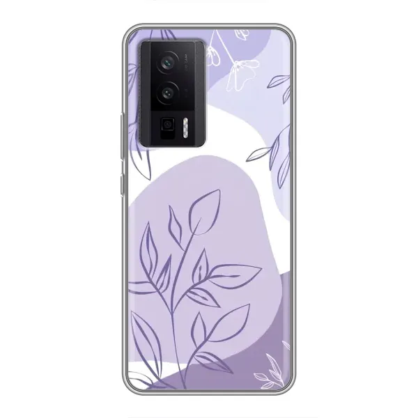 Чехол с принтом «Фиолетовые листья абстракция» для Xiaomi POCO F5 Pro