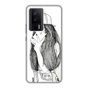 Чехол с печатью для Xiaomi POCO F5 Pro - (Мода) (AlphaPrint) (Фото девочки)