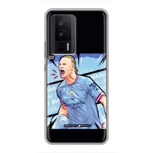 Чехлы с футболистом Ерлинг Холанд для Xiaomi POCO F5 Pro (AlphaPrint) (гол Эрлинг Холланд)