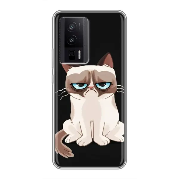 Чехол с принтом «Грустный кот» для Xiaomi POCO F5 Pro Чехол с принтом «Грустный кот» для Xiaomi POCO F5 Pro