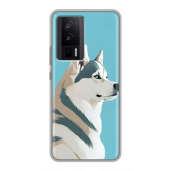Чехол с принтом «Хаски арт» для Xiaomi POCO F5 Pro
