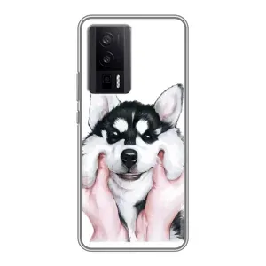 Чехол с Хаски для Xiaomi POCO F5 Pro - (AlphaPrint) (Хаски улыбака)