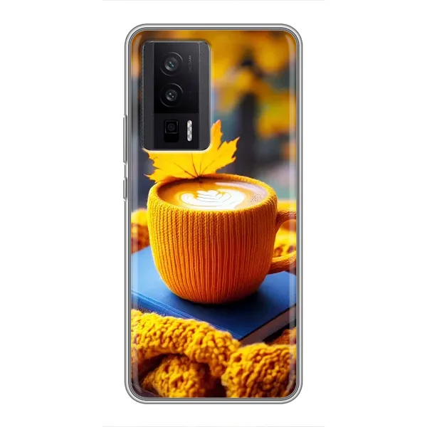 Чехол с принтом «Кофе на желтом пледе» для Xiaomi POCO F5 Pro