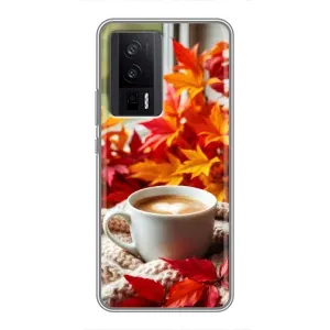 Чехол с уникальным дизайном «Осень с кофе» для Xiaomi POCO F5 Pro