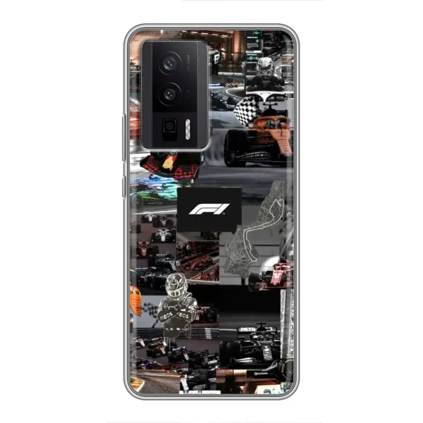 Чехол с принтом «Гоночный коллаж Ф1» для Xiaomi POCO F5 Pro