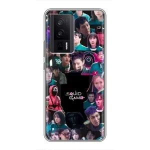 Чохол Гра в кальмара для Xiaomi POCO F5 Pro (Колаж Гра кальмара)