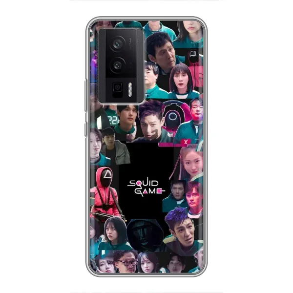 Чохол з принтом «Колаж Гра кальмара» для Xiaomi POCO F5 Pro