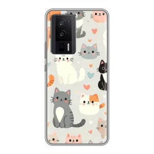 Чохол з малюнком кіт на Xiaomi POCO F5 Pro (Колаж котів)